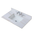 Montary 37inch bathroom vanity top stone white gold white-sintered stone