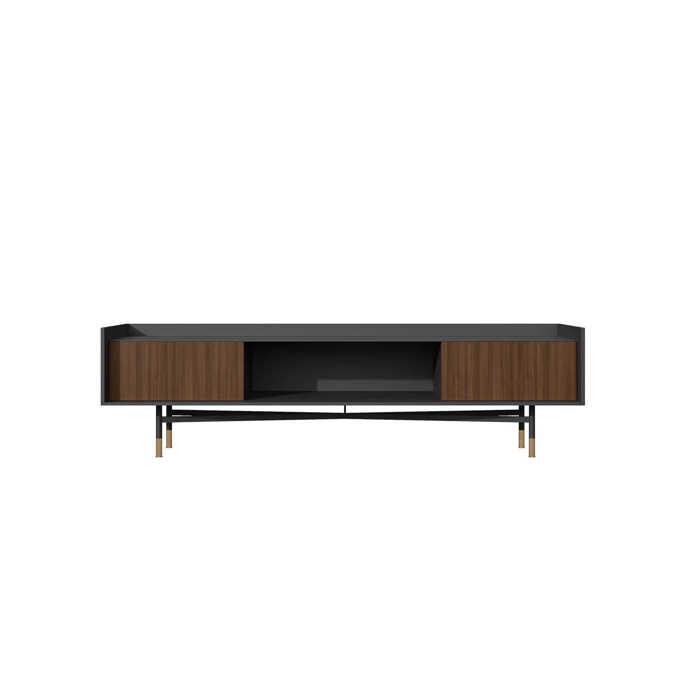 Walnut Color Minimalist Walnut Tv Stand 70.8 X