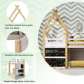 Twin over Twin House Bunk Bed with White Storage box spring not required-twin-white-bed frame-pine