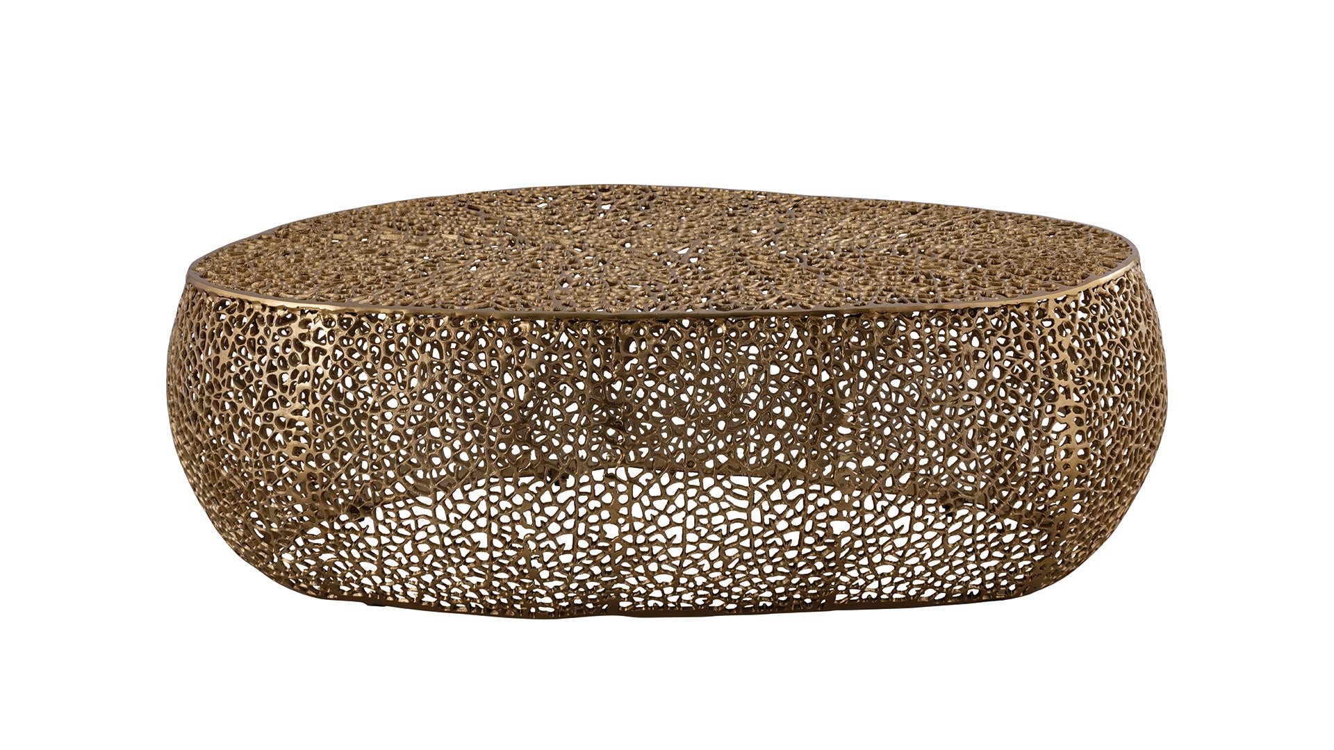 T3601 50 Oval Coffee Table Gold gold-primary living