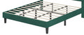 Molblly King Size Bed Frame with Upholstered green-wood