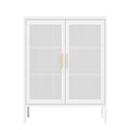 No Lock, Metal Storage Cabinet With 2 Doors And 2