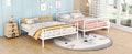 Full Xl Over Queen Metal Bunk Bed, White - White