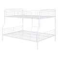 Full Xl Over Queen Metal Bunk Bed, White - White