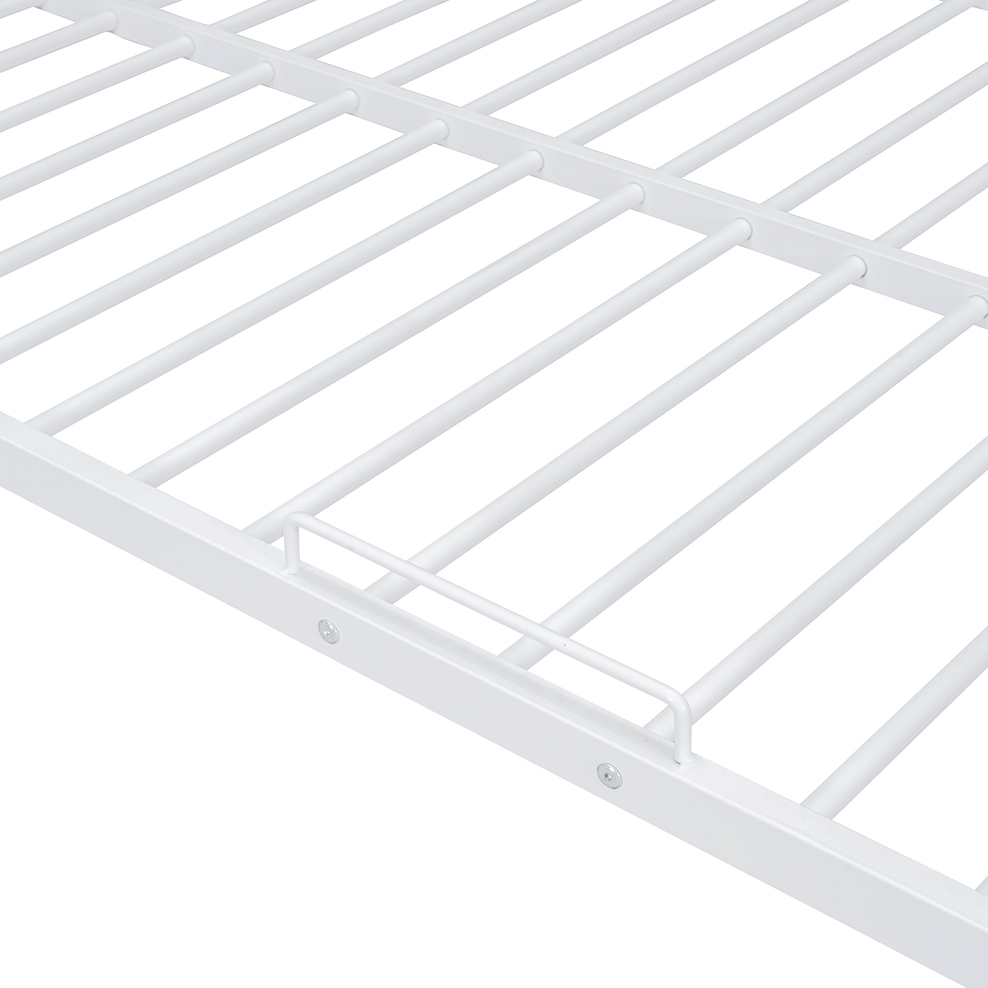 Full Xl Over Queen Metal Bunk Bed, White - White