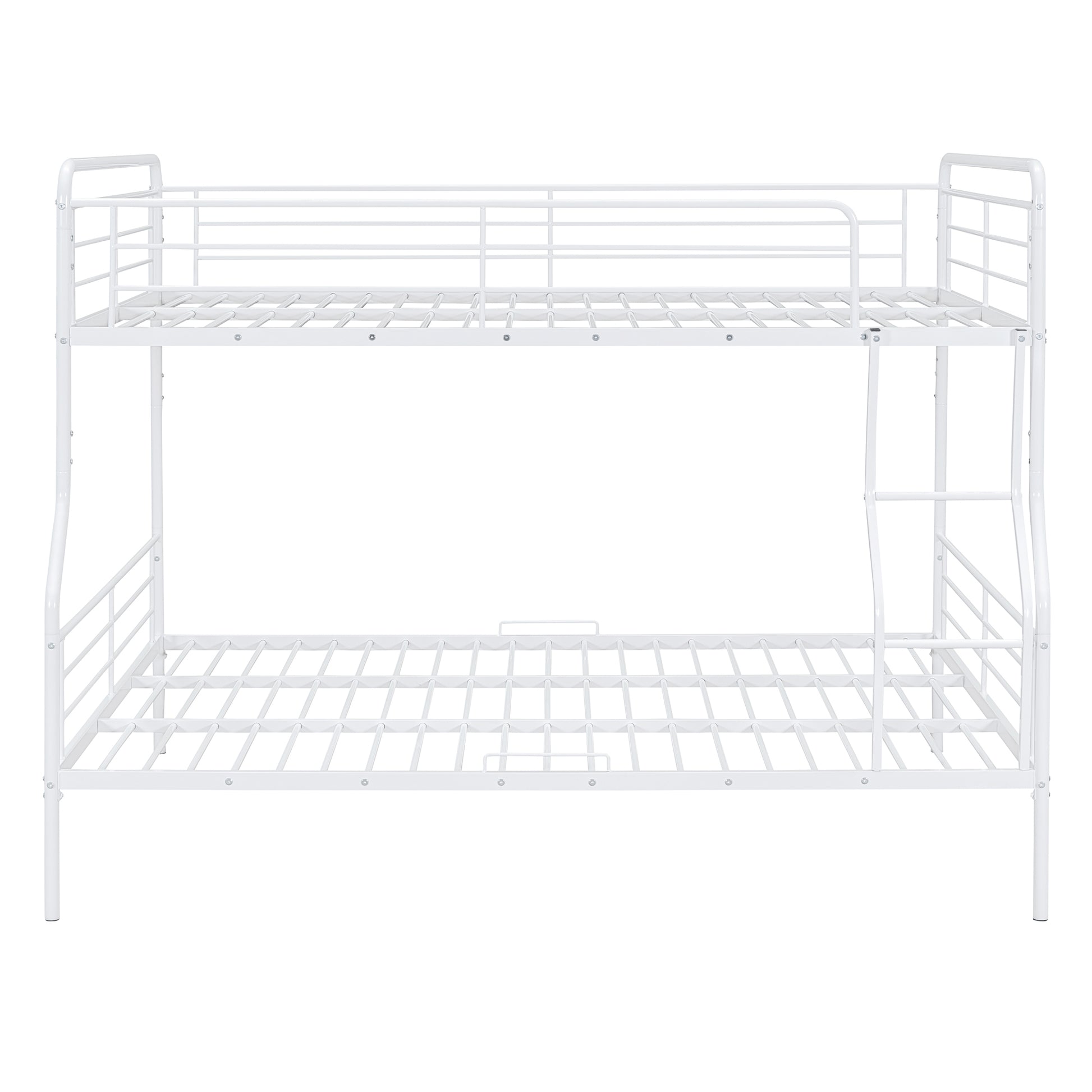 Full Xl Over Queen Metal Bunk Bed, White - White