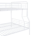 Full Xl Over Queen Metal Bunk Bed, White - White