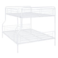 Full Xl Over Queen Metal Bunk Bed, White - White