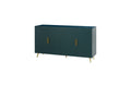 Wood TV Stand with Storage Cabinet & Adjustable navy blue-mdf