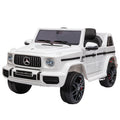 12V kids Ride On Jeep with Remote Control, Electric white-polypropylene