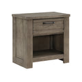 Rustic Style 1pc Gray Nightstand of Drawer and Storage gray-1 drawer-bedroom-industrial-rustic-wood