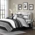 7 Piece Comforter Set grey-polyester