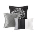 7 Piece Comforter Set grey-polyester