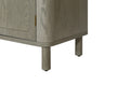 Four Door Storage Cabinet With Curved Countertop GRAT antique gray-mdf