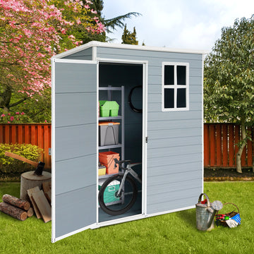 5X3Ft Resin Outdoor Storage Shed Kit Perfect To