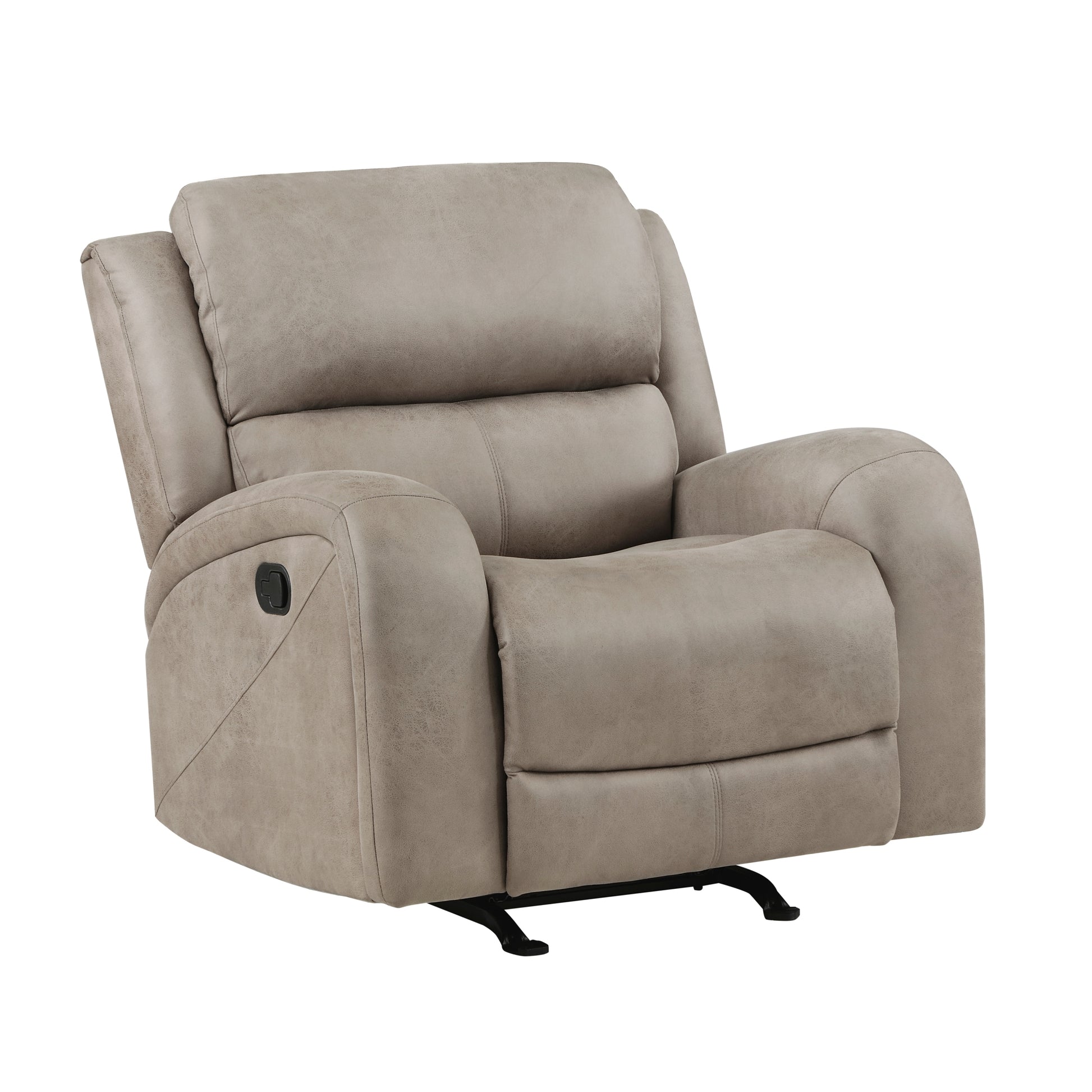 Luxurious Style Rocker Reclining Chair Brown Plush brown-primary living