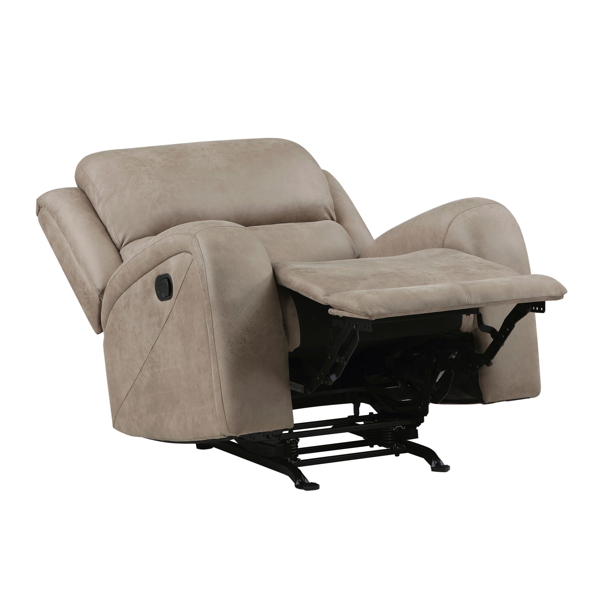 Luxurious Style Rocker Reclining Chair Brown Plush brown-primary living