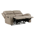 Luxurious Style Double Reclining Loveseat 1pc Brown brown-microfiber-primary living