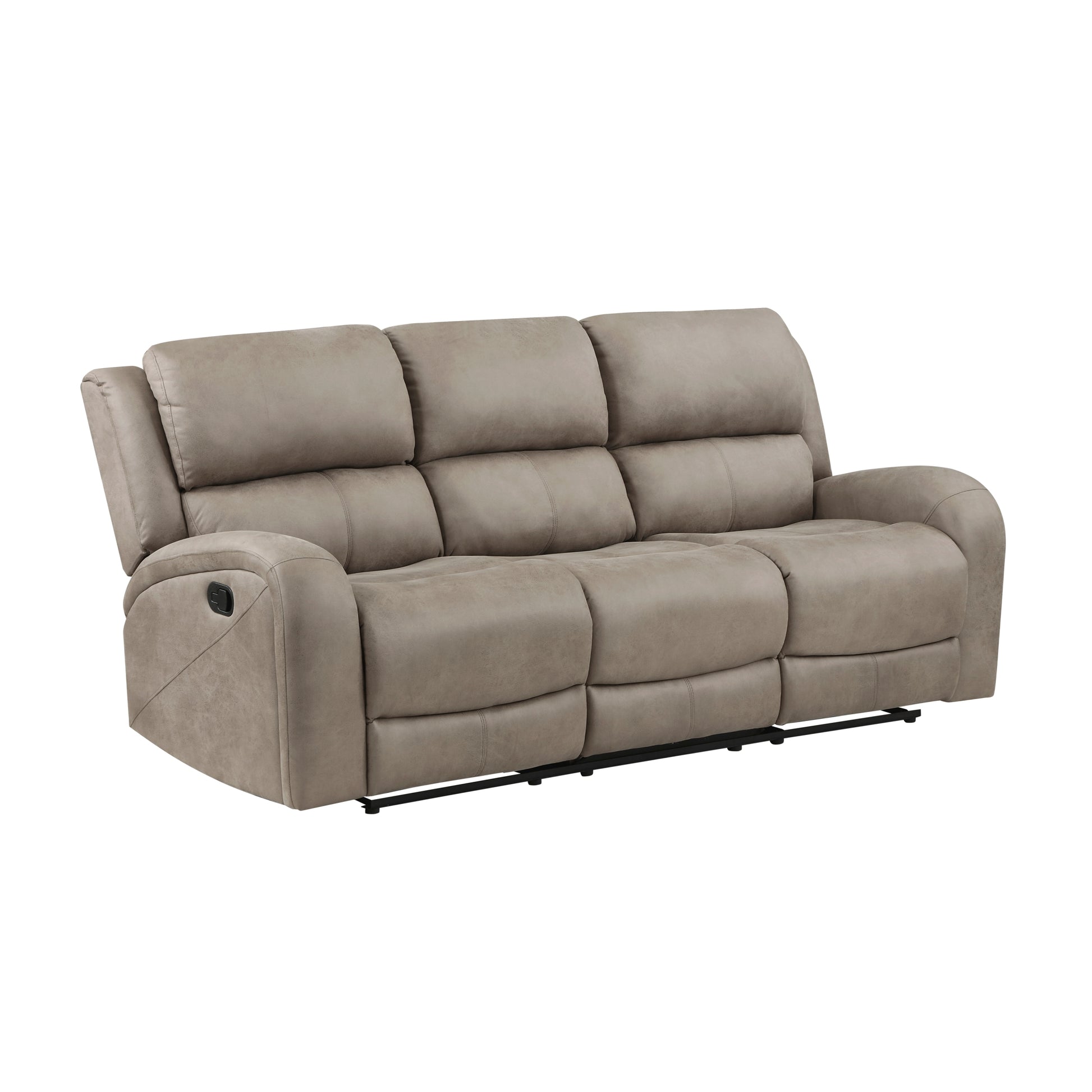 Luxurious Style Double Reclining Sofa 1pc Brown Plush brown-microfiber-primary living space-microfiber