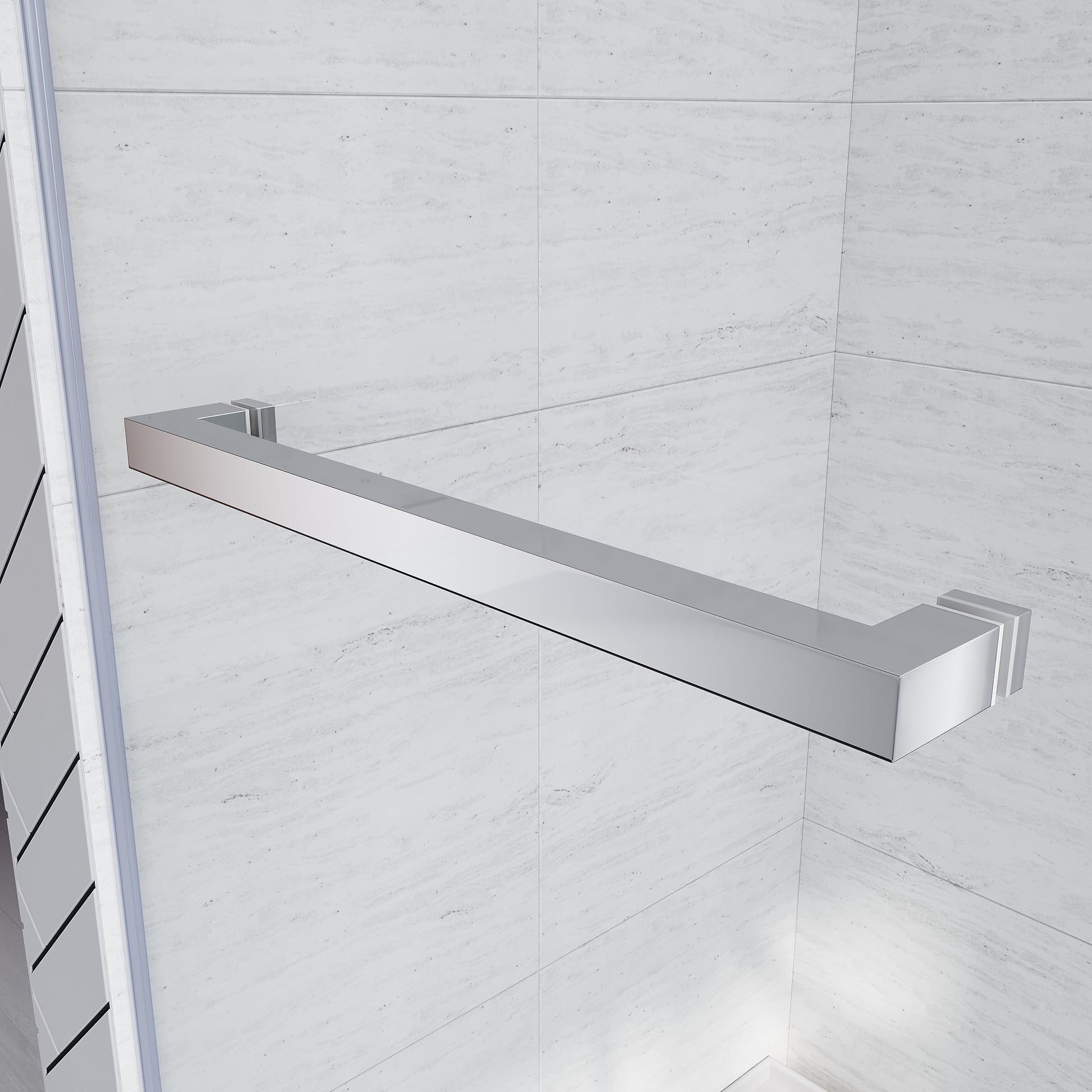 Frameless Sliding Shower Glass Door 56 60 in.W x 76 chrome-stainless steel