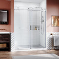 Frameless Sliding Shower Glass Door 56 60 in.W x 76 chrome-stainless steel