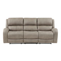 Luxurious Style Double Reclining Sofa 1pc Brown Plush brown-microfiber-primary living space-microfiber