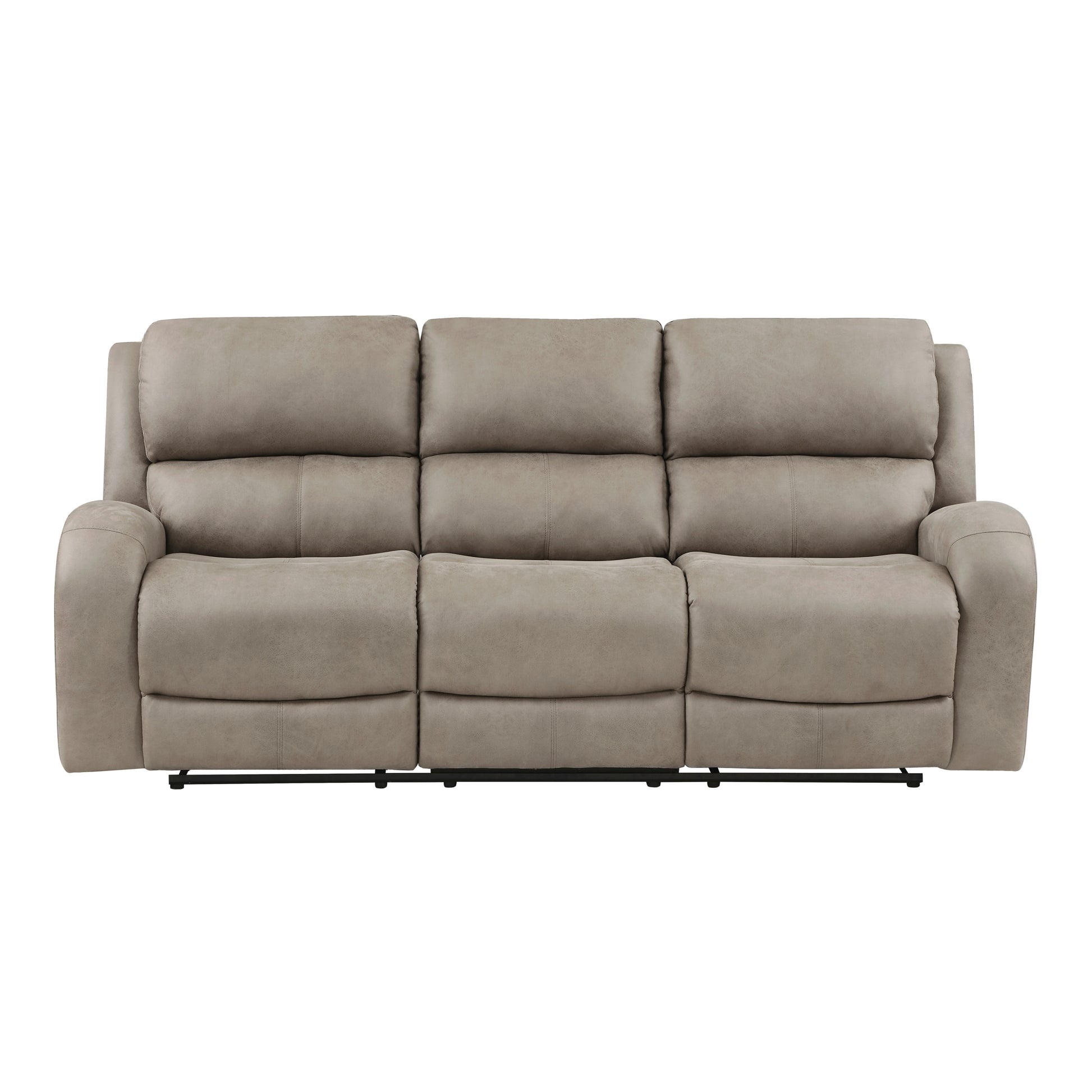 Luxurious Style Double Reclining Sofa 1pc Brown Plush brown-microfiber-primary living space-microfiber