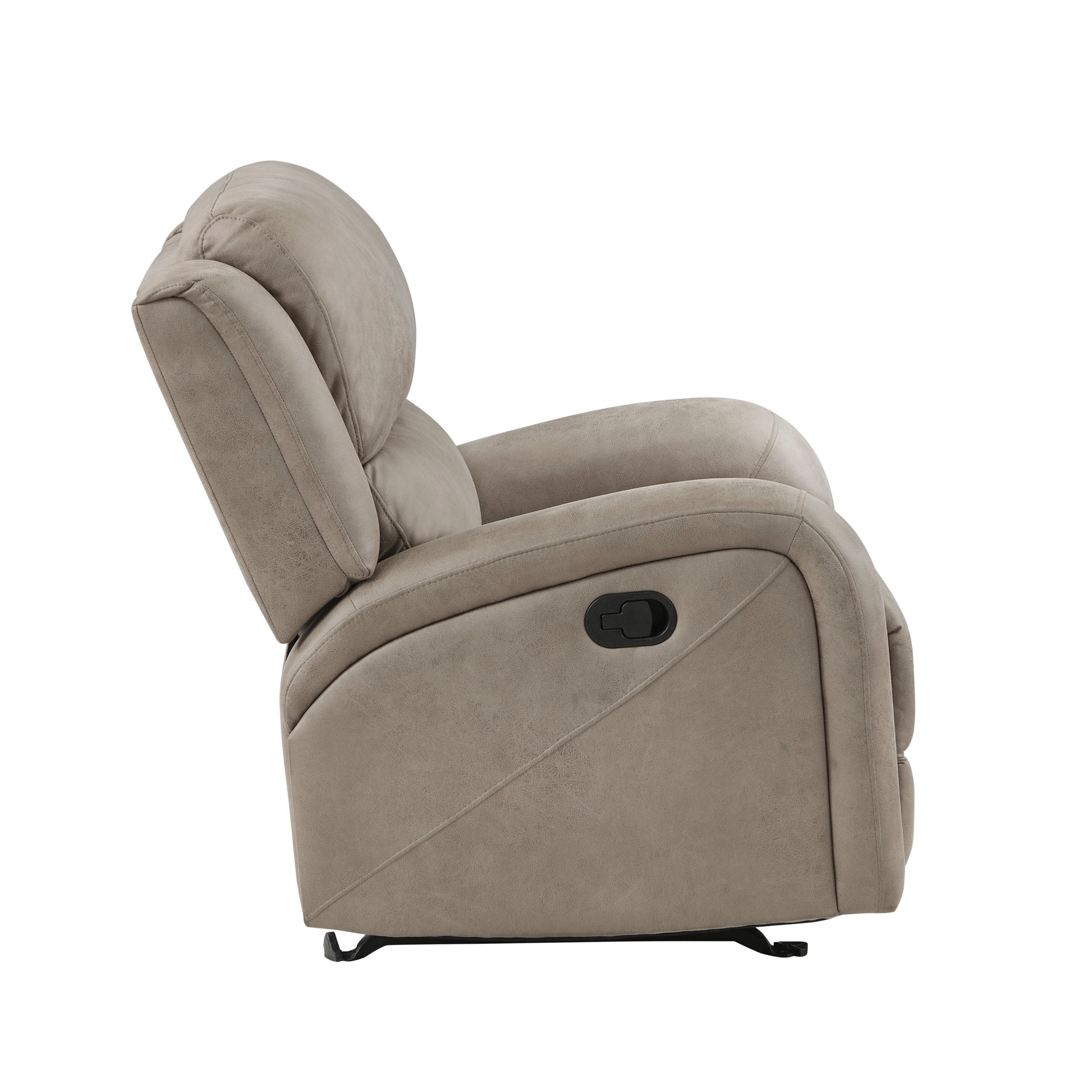 Luxurious Style Rocker Reclining Chair Brown Plush brown-primary living