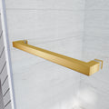 Frameless Sliding Shower Glass Door 56 60 in.W x 76 brushed gold-stainless steel