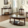 Transitional 1pc Coffee Table Dark Cherry Open Bottom cherry-primary living