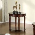 Transitional 1pc End Table Dark Cherry Open Bottom cherry-primary living