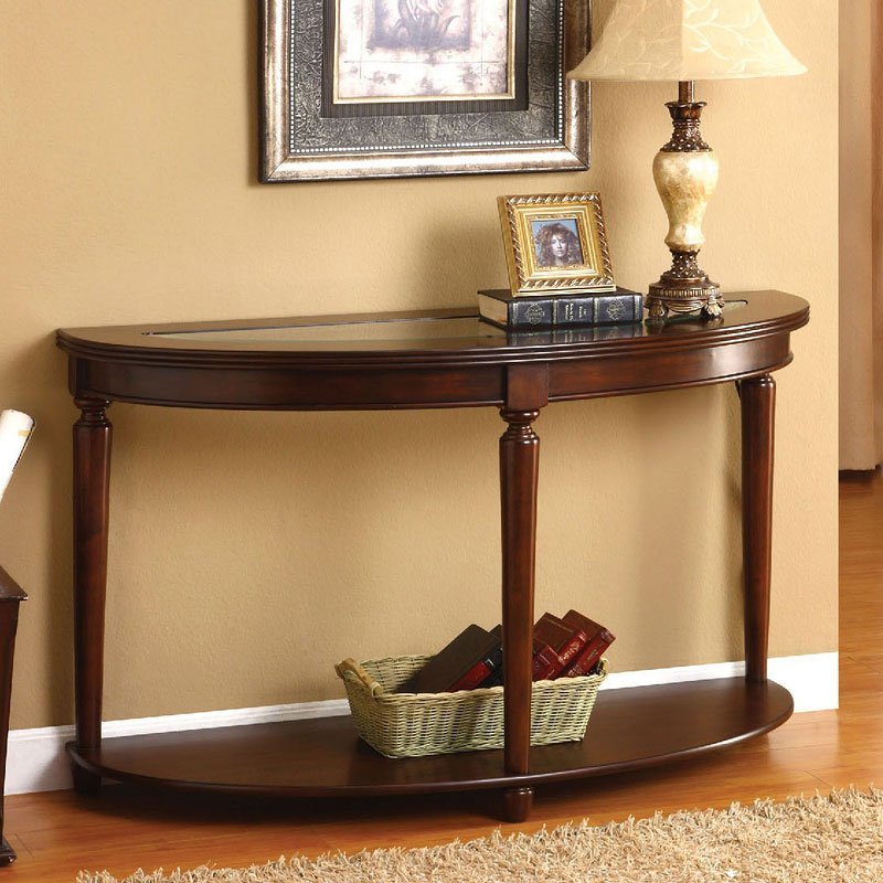 Transitional 1pc Side Table Dark Cherry Open Bottom cherry-primary living