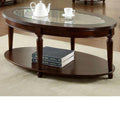 Transitional 1pc Coffee Table Dark Cherry Open Bottom cherry-primary living