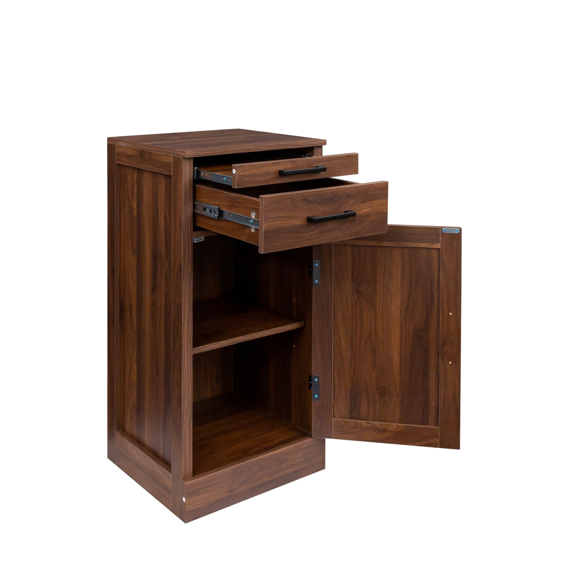 brown walnut color modular wine bar cabinet Buffet walnut brown-mdf