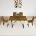 MDF Walnut Colour Dining Table and Modern Dining walnut brown-kitchen-mid-century modern-accent