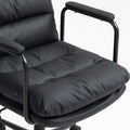 Office Chair,Mid Back Home Office Desk Task Chair with black-office-american design-foam-pu