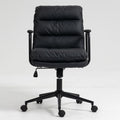 Office Chair,Mid Back Home Office Desk Task Chair with black-office-american design-foam-pu