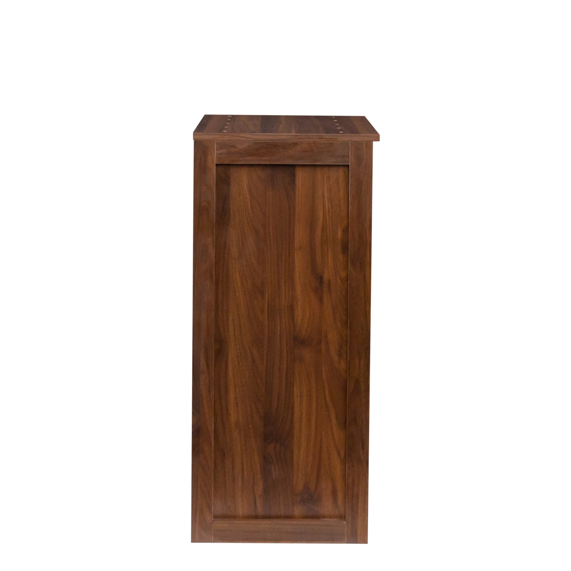 Brown walnut color modular wine bar Cabinet with walnut brown-mdf