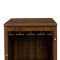 Brown walnut color modular wine bar Cabinet with walnut brown-mdf