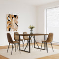 MDF Walnut Colour Dining Table and Modern Dining walnut brown-kitchen-mid-century modern-accent