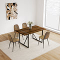 MDF Walnut Colour Dining Table and Modern Dining walnut brown-kitchen-mid-century modern-accent