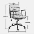 Office Chair,Mid Back Home Office Desk Task Chair with brown-office-american design-foam-pu leather