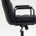 Office Chair,Mid Back Home Office Desk Task Chair with black-office-american design-foam-pu