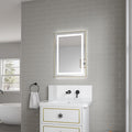 36*28 IN Bathroom Vanity Mirrors , Framed Dimmable gun ash-aluminium