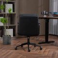 Office Chair,Mid Back Home Office Desk Task Chair with black-office-american design-foam-pu