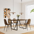 MDF Walnut Colour Dining Table and Modern Dining walnut brown-kitchen-mid-century modern-accent