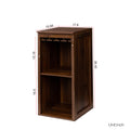 Brown walnut color modular wine bar Cabinet with walnut brown-mdf