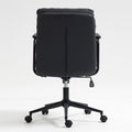 Office Chair,Mid Back Home Office Desk Task Chair with black-office-american design-foam-pu