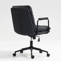 Office Chair,Mid Back Home Office Desk Task Chair with black-office-american design-foam-pu