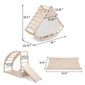 4 In 1 Pikler Triangle Gym Set With Sliding Ramp,